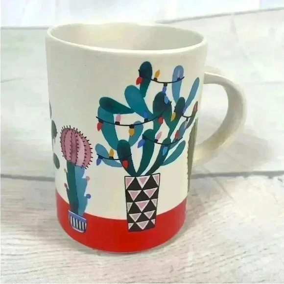2017 Starbucks Cactus Lights Succulent Holiday Christmas 12 Oz Mug Coffee tea - Picture 2 of 9